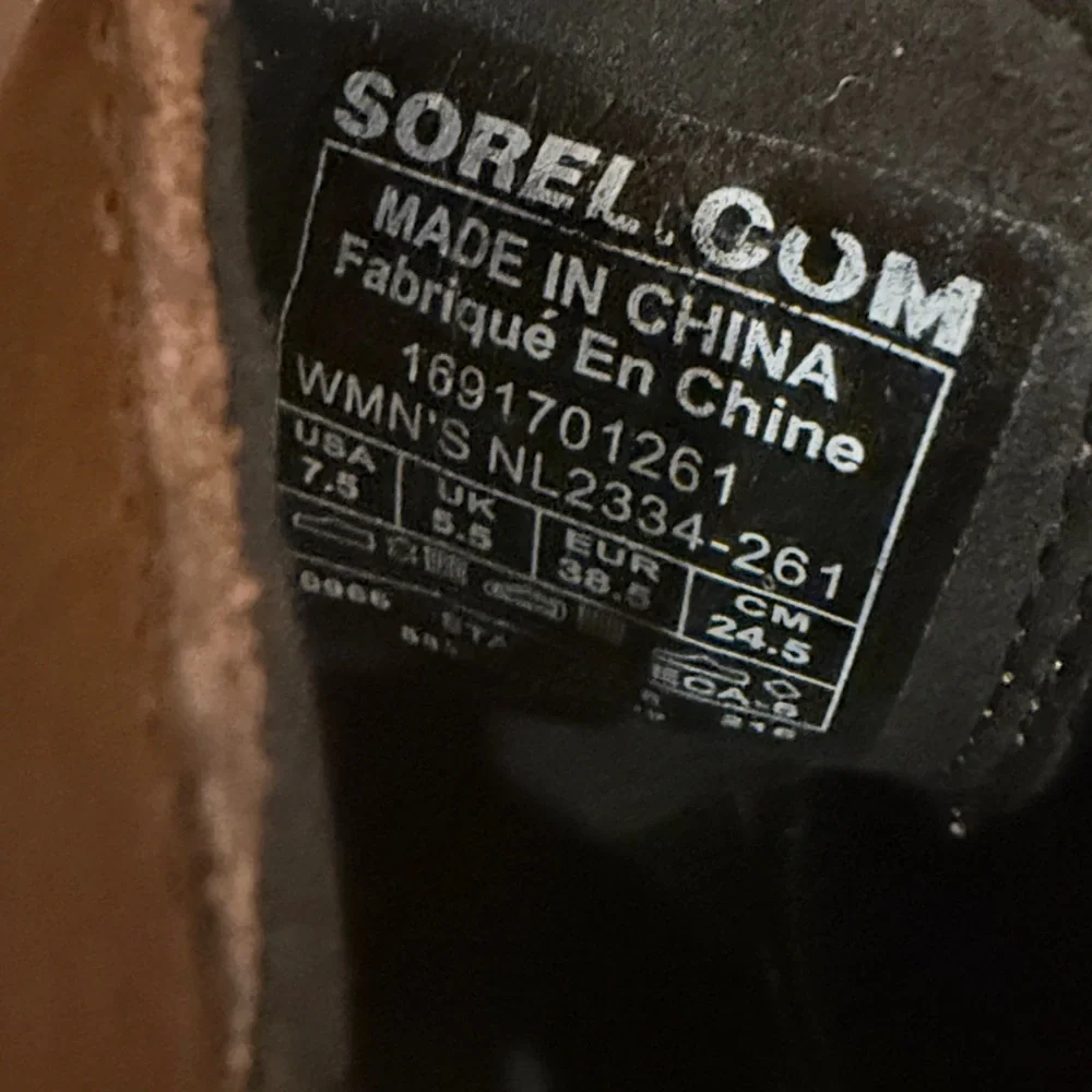 Sorel Joan of Arctic wedge Chelsea Brown Leather Ankle Booties - Picture 3 of 3